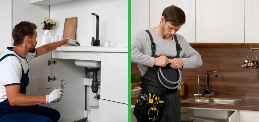 A person selecting a plumbing contractor in Orange County