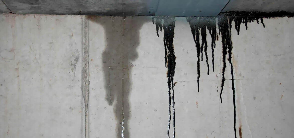 slab leak on wall